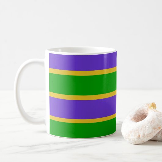 マルディグラストライプス コーヒーマグカップ (ドーナツ)