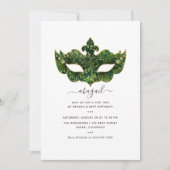 マルディグラストロピカルバタフライバースデーパーティー 招待状 (正面)