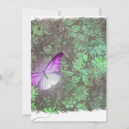 マルディグラストロピカルバタフライバースデーパーティー 招待状 (裏面)