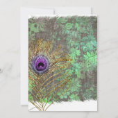 マルディグラストロピカルパープルジェムストーン誕生日パーティー 招待状 (裏面)