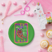 マルディグラスドッグ ペーパープレート (パーティー)