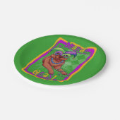 マルディグラスドッグ ペーパープレート (アングル)