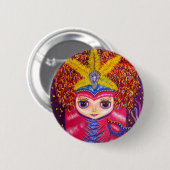 マルディグラスドール 缶バッジ (正面&裏面)