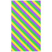 マルディグラスニューオーリンズカーニバルストライプカラフル テーブルクロス (正面)