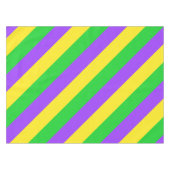 マルディグラスニューオーリンズカーニバルストライプカラフル テーブルクロス (正面(横))