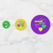 マルディグラスニューオーリンズパープルイエローカスタム金ゴールド コンフェッティ (裏面)