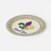 マルディグラスニューオーリンズフルーアデリス ペーパープレート (アングル)