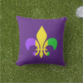 マルディグラスニューオーリンズルイジアナフルーアデリス アウトドアクッション (芝生)