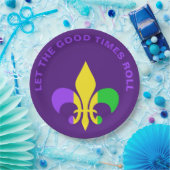 マルディグラスニューオーリンズルイジアナフルーアデリス ペーパープレート (パーティー)