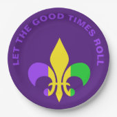 マルディグラスニューオーリンズルイジアナフルーアデリス ペーパープレート (正面)