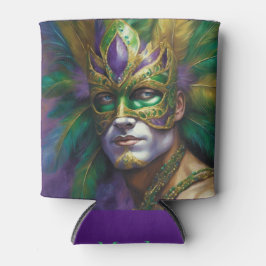 マルディグラスニューオーリンズ追加の名前マンマスクブルーアイズ 缶クーラー