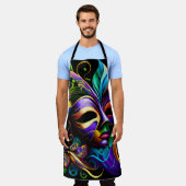 マルディグラスニューオーリンズ エプロン (着用した状態)