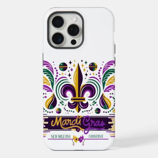 マルディグラスニューオーリンズ iPhoneケース (裏面)
