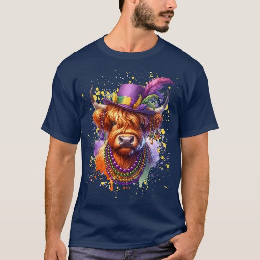 マルディグラスハイランドカウズ Tシャツ (正面)