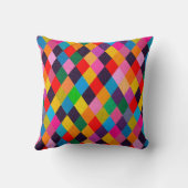 マルディグラスハーレキンパタカラフルンロンビ クッション (裏面)