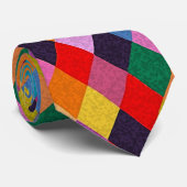 マルディグラスハーレキンパタカラフルンロンビ ネクタイ (ロール)