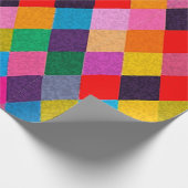 マルディグラスハーレキンパタカラフルンロンビ ラッピングペーパー (角)