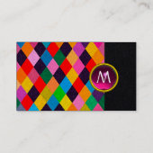 マルディグラスハーレキンパタカラフルンロンビ 名刺 (裏面)