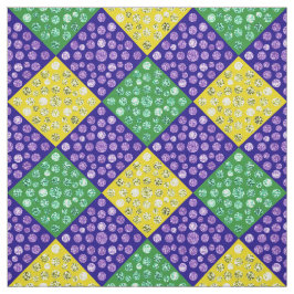 マルディグラスハーレクインダイヤモンドカーニバルパターン ファブリック