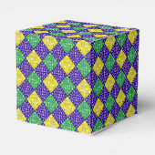 マルディグラスハーレクインダイヤモンドカーニバルパターン フェイバーボックス (裏面サイド)