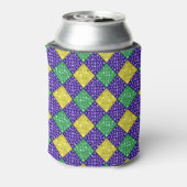 マルディグラスハーレクインダイヤモンドカーニバルパターン 缶クーラー (缶裏面)