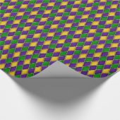 マルディグラスハーレクインダイヤモンドデザイン ラッピングペーパー (角)