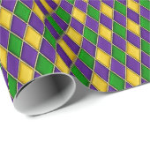 マルディグラスハーレクインダイヤモンドデザイン ラッピングペーパー (ロールコーナー)