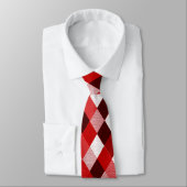 マルディグラスハーレクインパターンレッドピンクホワイトロンビ ネクタイ (タイ)