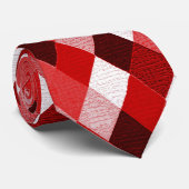 マルディグラスハーレクインパターンレッドピンクホワイトロンビ ネクタイ (ロール)