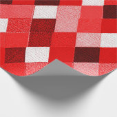 マルディグラスハーレクインパターンレッドピンクホワイトロンビ ラッピングペーパー (角)