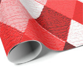 マルディグラスハーレクインパターンレッドピンクホワイトロンビ ラッピングペーパー (ロールコーナー)