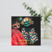 マルディグラスハーレクイン仮装パーティー 招待状 (スタンド正面)