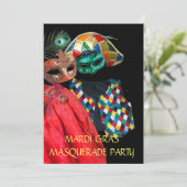 マルディグラスハーレクイン仮装パーティー 招待状 (スタンド正面)