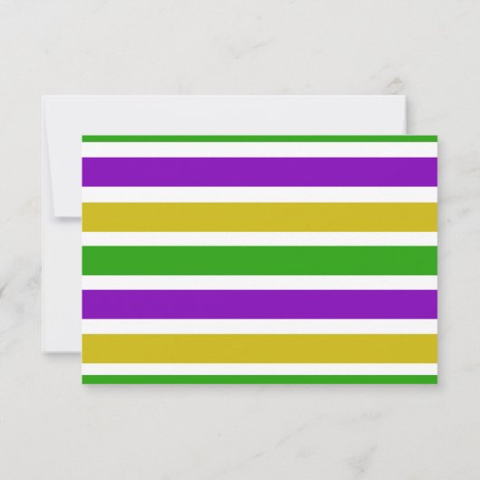 マルディグラスバチェロレッテ週末パーティの招待状 招待状 (裏面)