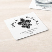 マルディグラスバチェロレッテ スクエアペーパーコースター (アングル)