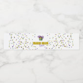 マルディグラスバッシュパーティーウォーターボトルラベル ペットボトルラベル (シングルラベル)