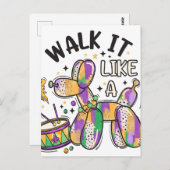 マルディグラスバルーンドッグ ポストカード (正面/裏面)