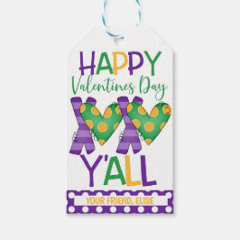 マルディグラスバレンタインメッセージカード ギフトタグ