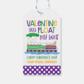 マルディグラスバレンタインメッセージカード ギフトタグ (裏面)