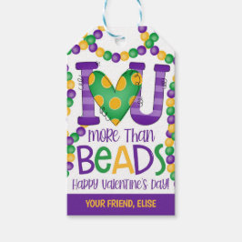 マルディグラスバレンタインメッセージカード ギフトタグ