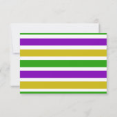 マルディグラスバースデーパーティーの招待 招待状 (裏面)