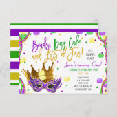 マルディグラスバースデーパーティーの招待 招待状 (正面/裏面)