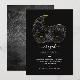 マルディグラスバースデーパーティーの招待 招待状