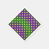 マルディグラスパターンマルディグラ スタンダードカクテルナプキン (角)