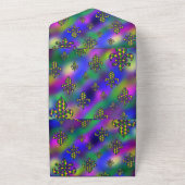 マルディグラスパターン オールインワン招待状 (外側)