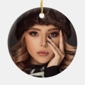 マルディグラスパーソナライズされたフォトオーナメント セラミックオーナメント (裏面)