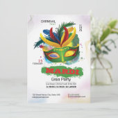 マルディグラスパーティの招待状 招待状 (スタンド正面)