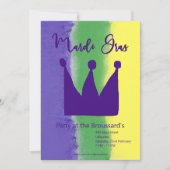 マルディグラスパーティの招待状 招待状 (正面)