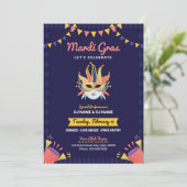 マルディグラスパーティの招待状 招待状 (スタンド正面)