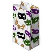 マルディグラスパーティーカラフルカーニバルマスクNOLA スモールペーパーバッグ (正面アングル)